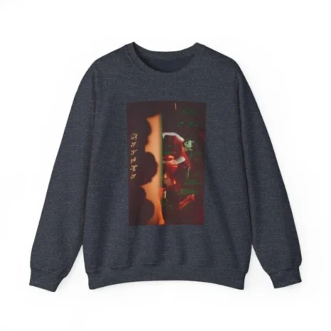 Mitski Midnight Reflection Unisex Heavy Blend™ Crewneck Sweatshirt Heather Sport Dark Navy
