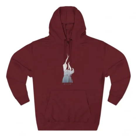 Mitski Motion Three-Panel Fleece Hoodie Burgundy Mitski Motion Three-Panel Fleece Hoodie Burgundy