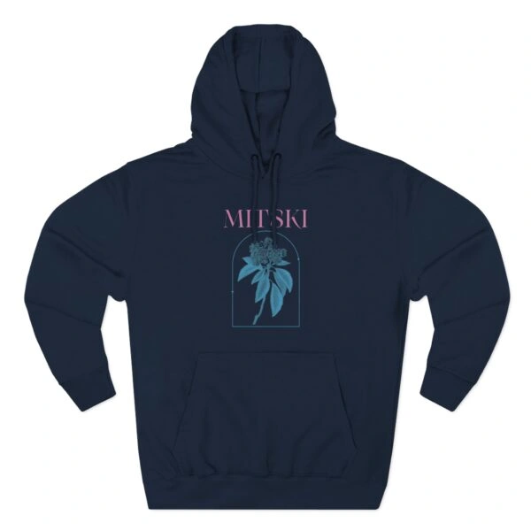 Mitski Mountain Laurel Raglan Three-Panel Fleece Hoodie Navy
