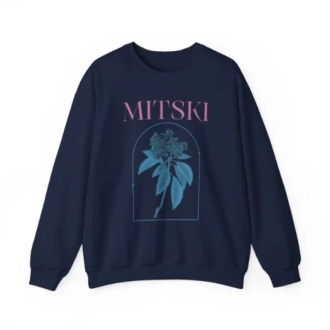 Mitski Mountain Laurel Raglan Unisex Heavy Blend™ Crewneck Sweatshirt Navy Mitski Mountain Laurel Raglan Unisex Heavy Blend™ Crewneck Sweatshirt Navy
