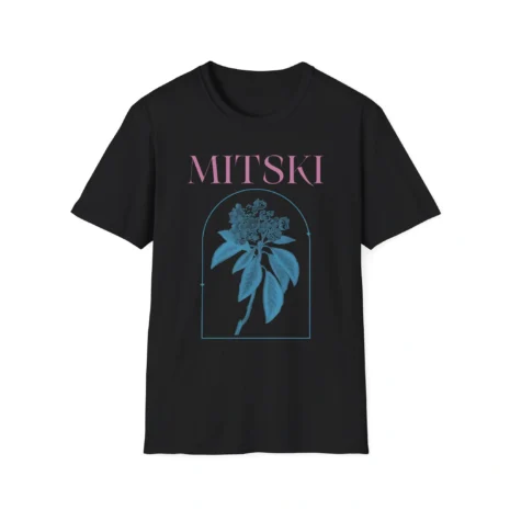 Mitski Mountain Laurel Raglan Unisex Softstyle T-Shirt Black Mitski Mountain Laurel Raglan Unisex Softstyle T-Shirt Black