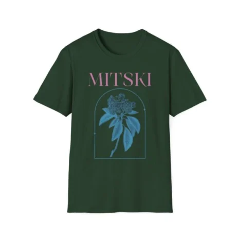 Mitski Mountain Laurel Raglan Unisex Softstyle T-Shirt Forest Green Mitski Mountain Laurel Raglan Unisex Softstyle T-Shirt Forest Green