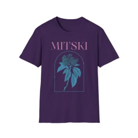 Mitski Mountain Laurel Raglan Unisex Softstyle T-Shirt Purple Mitski Mountain Laurel Raglan Unisex Softstyle T-Shirt Purple
