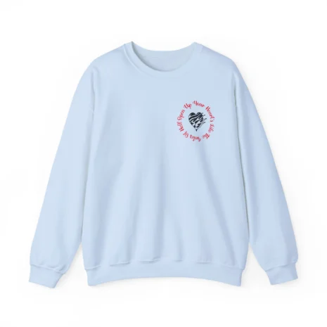 Mitski Open Your Heart Unisex Heavy Blend™ Crewneck Sweatshirt Light Blue Mitski Open Your Heart Unisex Heavy Blend™ Crewneck Sweatshirt Light Blue
