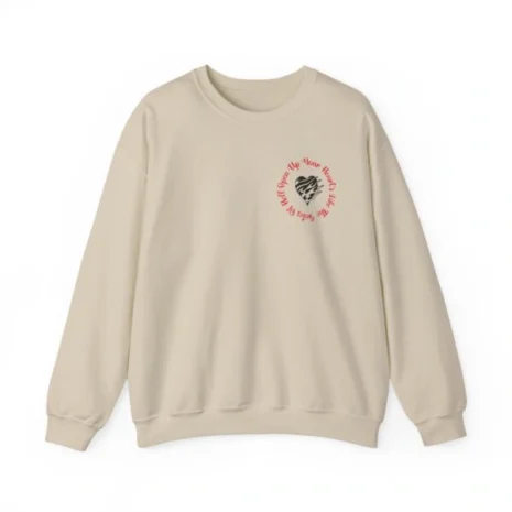 Mitski Open Your Heart Unisex Heavy Blend™ Crewneck Sweatshirt Sand Mitski Open Your Heart Unisex Heavy Blend™ Crewneck Sweatshirt Sand