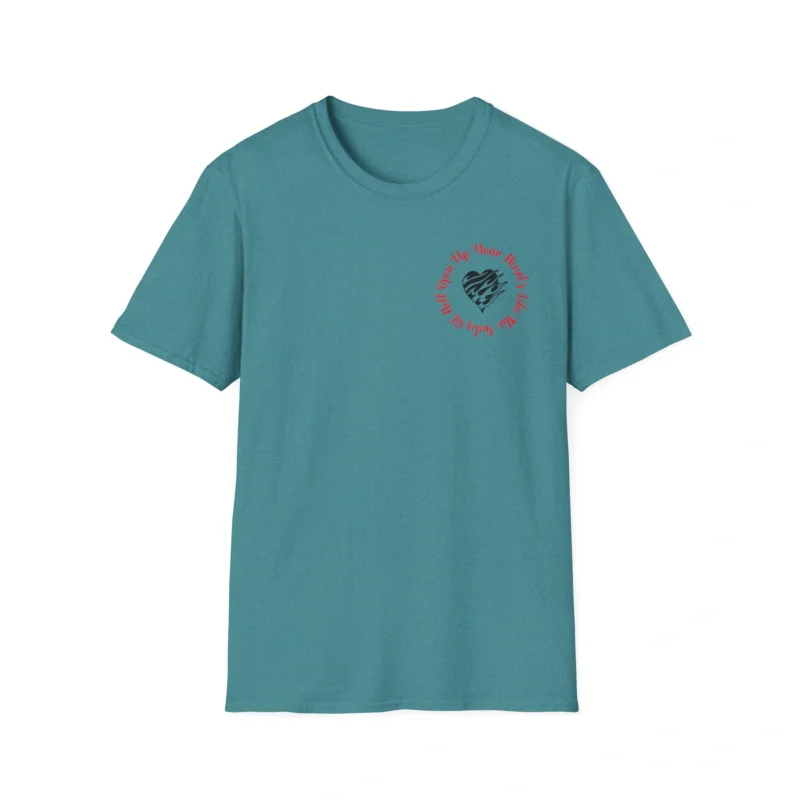 Mitski Open Your Heart Unisex Softstyle T-Shirt Heather Galapagos Blue