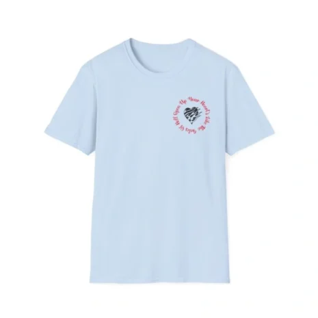 Mitski Open Your Heart Unisex Softstyle T-Shirt Light Blue Mitski Open Your Heart Unisex Softstyle T-Shirt Light Blue