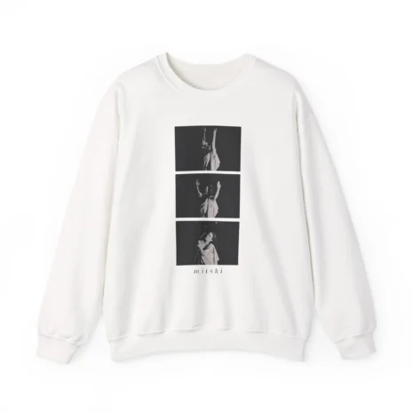 Mitski Photo Sequence Unisex Heavy Blend™ Crewneck Sweatshirt White Mitski Photo Sequence Unisex Heavy Blend™ Crewneck Sweatshirt White