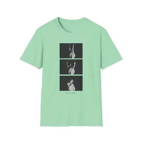 Mitski Photo Sequence Unisex Softstyle T-Shirt Mint Green Mitski Photo Sequence Unisex Softstyle T-Shirt Mint Green