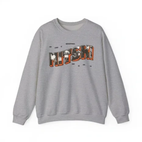 Mitski Postcard Unisex Heavy Blend™ Crewneck Sweatshirt Sport Grey