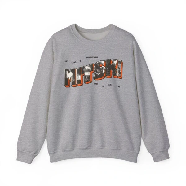 Mitski Postcard Unisex Heavy Blend™ Crewneck Sweatshirt Sport Grey