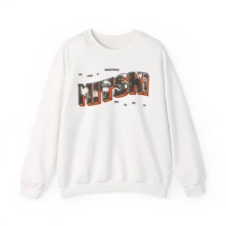 Mitski Postcard Unisex Heavy Blend™ Crewneck Sweatshirt White Mitski Postcard Unisex Heavy Blend™ Crewneck Sweatshirt White