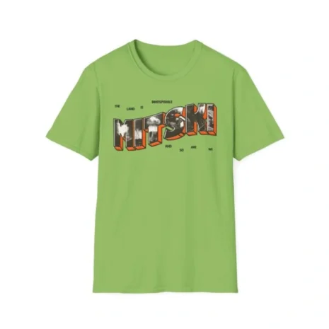 Mitski Postcard Unisex Softstyle T-Shirt Lime Mitski Postcard Unisex Softstyle T-Shirt Lime