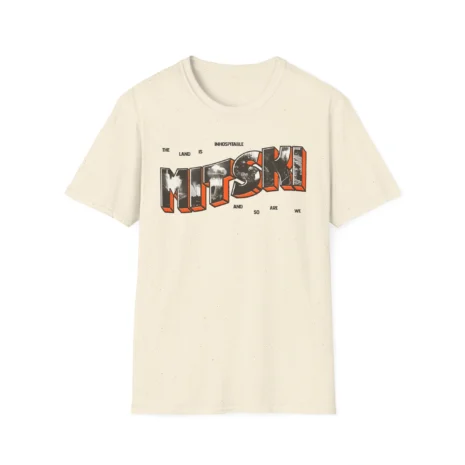 Mitski Postcard Unisex Softstyle T-Shirt Natural Mitski Postcard Unisex Softstyle T-Shirt Natural