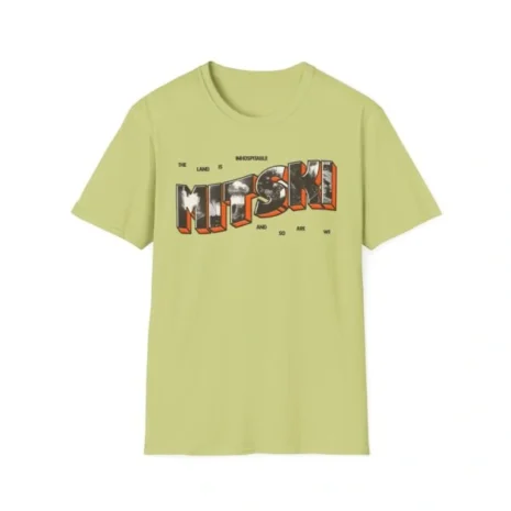 Mitski Postcard Unisex Softstyle T-Shirt Pistachio Mitski Postcard Unisex Softstyle T-Shirt Pistachio