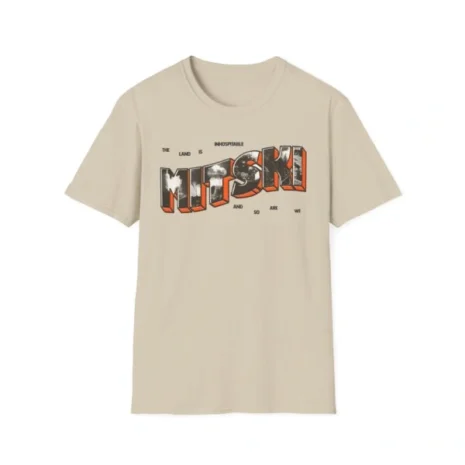 Mitski Postcard Unisex Softstyle T-Shirt Sand Mitski Postcard Unisex Softstyle T-Shirt Sand