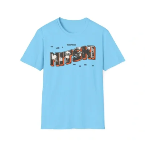 Mitski Postcard Unisex Softstyle T-Shirt Sky Mitski Postcard Unisex Softstyle T-Shirt Sky