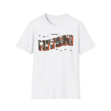 Mitski Postcard Unisex Softstyle T-Shirt White Mitski Postcard Unisex Softstyle T-Shirt White
