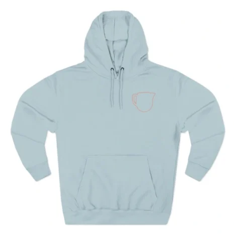 Mitski Shards Stonewash Three-Panel Fleece Hoodie Blue Mist