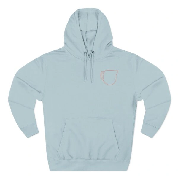 Mitski Shards Stonewash Three-Panel Fleece Hoodie Blue Mist