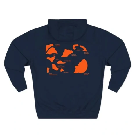 Mitski Shards Stonewash Three-Panel Fleece Hoodie Navy Back Side Mitski Shards Stonewash Three-Panel Fleece Hoodie Navy Back Side