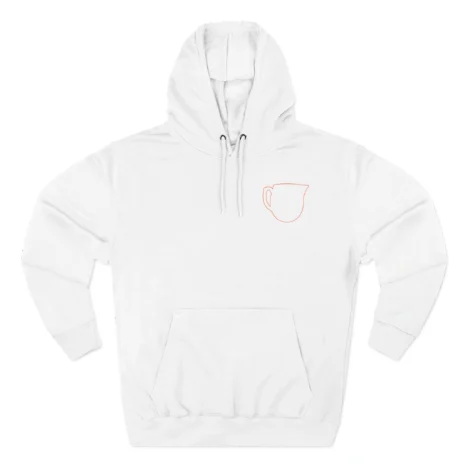 Mitski Shards Stonewash Three-Panel Fleece Hoodie White Mitski Shards Stonewash Three-Panel Fleece Hoodie White