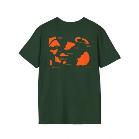 Mitski Shards Stonewash Unisex Softstyle T-Shirt Forest Green Back Side Mitski Shards Stonewash Unisex Softstyle T-Shirt Forest Green Back Side
