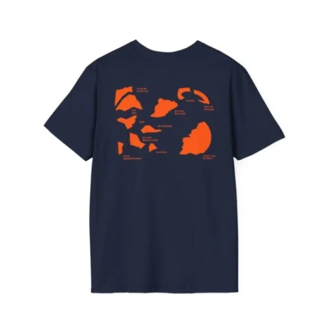 Mitski Shards Stonewash Unisex Softstyle T-Shirt Navy Back Side Mitski Shards Stonewash Unisex Softstyle T-Shirt Navy Back Side