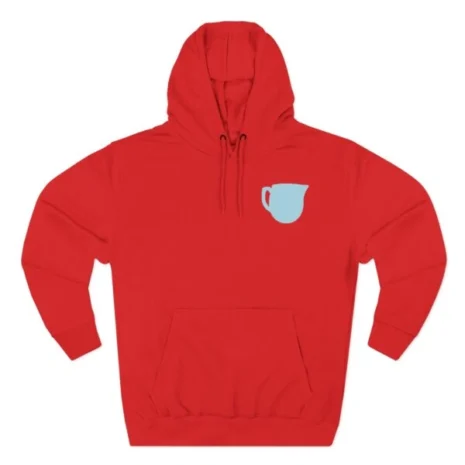 Mitski Shards Three-Panel Fleece Hoodie Red