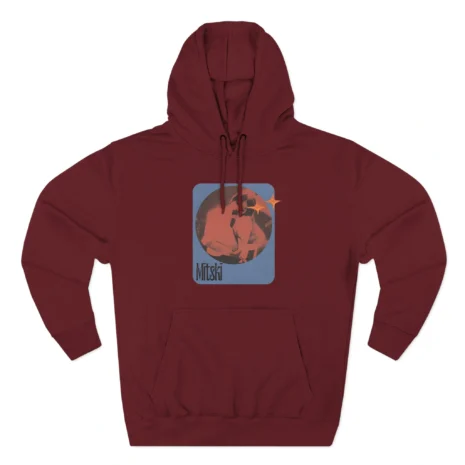 Mitski Stars Retro Three-Panel Fleece Hoodie Burgundy Mitski Stars Retro Three-Panel Fleece Hoodie Burgundy