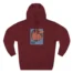 Mitski Stars Retro Three-Panel Fleece Hoodie Burgundy