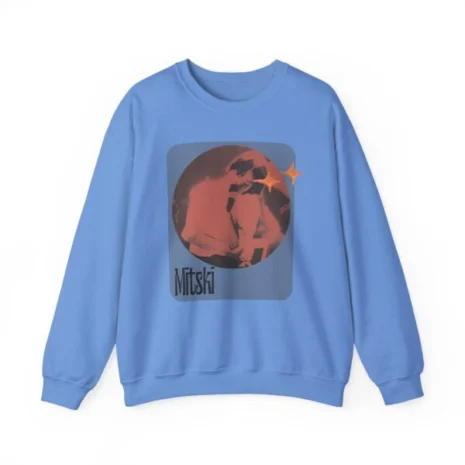 Mitski Stars Retro Unisex Heavy Blend™ Crewneck Sweatshirt Carolina Blue Mitski Stars Retro Unisex Heavy Blend™ Crewneck Sweatshirt Carolina Blue