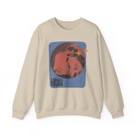 Mitski Stars Retro Unisex Heavy Blend™ Crewneck Sweatshirt Sand Mitski Stars Retro Unisex Heavy Blend™ Crewneck Sweatshirt Sand