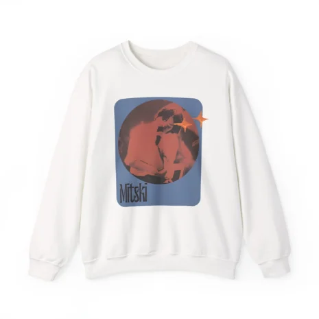Mitski Stars Retro Unisex Heavy Blend™ Crewneck Sweatshirt White Mitski Stars Retro Unisex Heavy Blend™ Crewneck Sweatshirt White