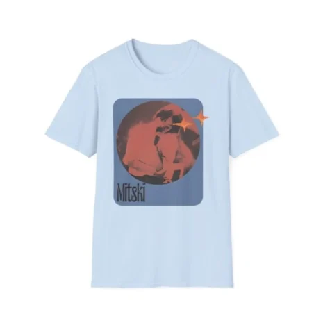 Mitski Stars Retro Unisex Softstyle T-Shirt Light Blue Mitski Stars Retro Unisex Softstyle T-Shirt Light Blue