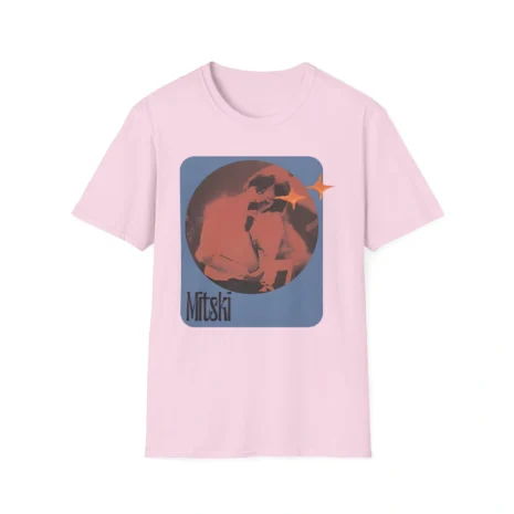 Mitski Stars Retro Unisex Softstyle T-Shirt Light Pink Mitski Stars Retro Unisex Softstyle T-Shirt Light Pink