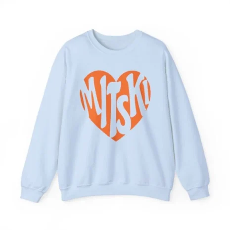 Mitski Unisex Heavy Blend™ Crewneck Sweatshirt Light Blue Mitski Unisex Heavy Blend™ Crewneck Sweatshirt Light Blue