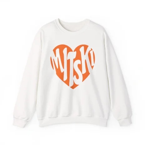 Mitski Unisex Heavy Blend™ Crewneck Sweatshirt White Mitski Unisex Heavy Blend™ Crewneck Sweatshirt White