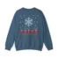 Mitski Winter Vibes Unisex Heavy Blend™ Crewneck Sweatshirt Indigo Blue Back Side