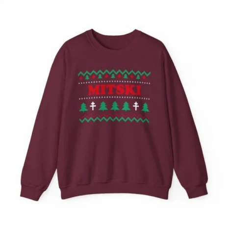 Mitski Winter Vibes Unisex Heavy Blend™ Crewneck Sweatshirt Maroon Mitski Winter Vibes Unisex Heavy Blend™ Crewneck Sweatshirt Maroon
