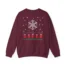 Mitski Winter Vibes Unisex Heavy Blend™ Crewneck Sweatshirt Maroon Back Side