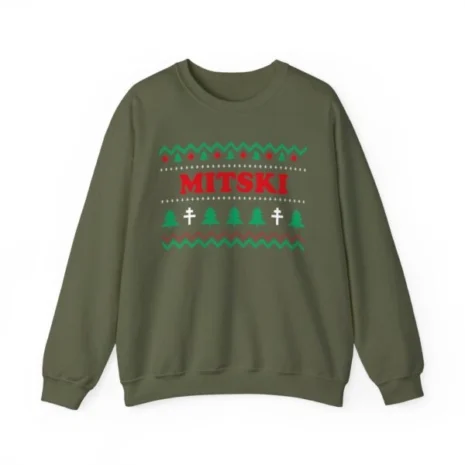 Mitski Winter Vibes Unisex Heavy Blend™ Crewneck Sweatshirt Military Green Mitski Winter Vibes Unisex Heavy Blend™ Crewneck Sweatshirt Military Green