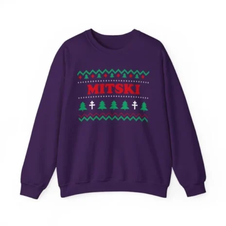 Mitski Winter Vibes Unisex Heavy Blend™ Crewneck Sweatshirt Purple Mitski Winter Vibes Unisex Heavy Blend™ Crewneck Sweatshirt Purple