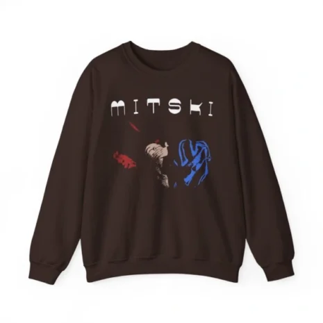 Mitski Working for the Knife Unisex Heavy Blend™ Crewneck Sweatshirt Dark Chocolate Mitski Working for the Knife Unisex Heavy Blend™ Crewneck Sweatshirt Dark Chocolate