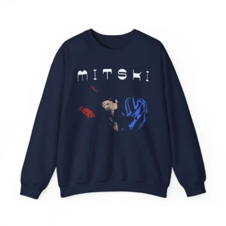 Mitski Working for the Knife Unisex Heavy Blend™ Crewneck Sweatshirt Navy