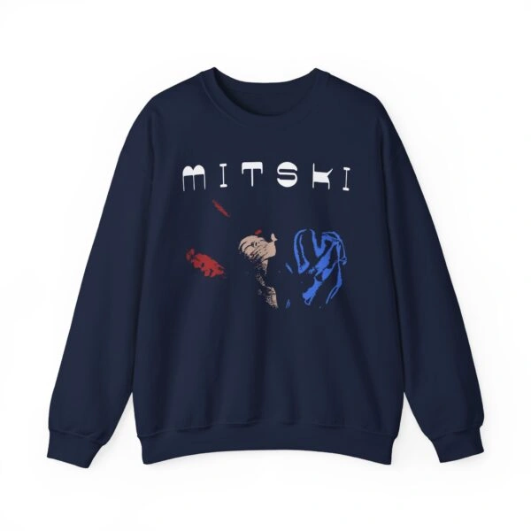 Mitski Working for the Knife Unisex Heavy Blend™ Crewneck Sweatshirt Navy
