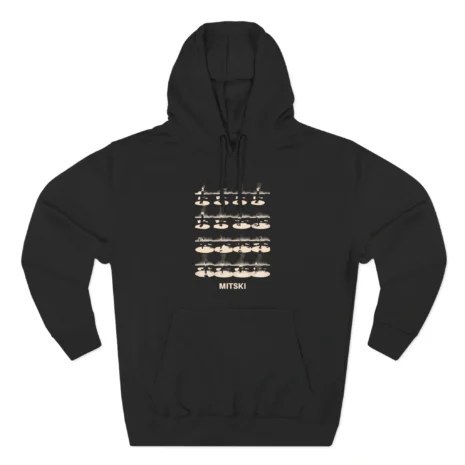 Mitski the Land Choreography Three-Panel Fleece Hoodie Black