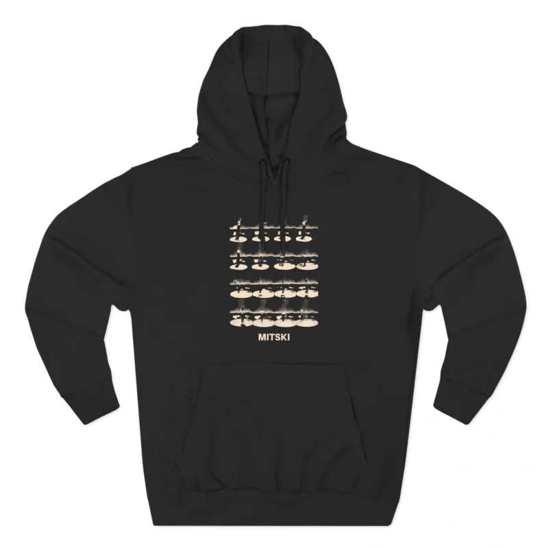 Mitski the Land Choreography Three-Panel Fleece Hoodie Black