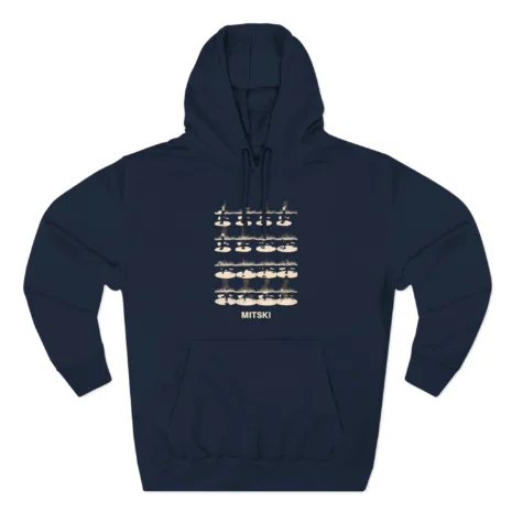 Mitski the Land Choreography Three-Panel Fleece Hoodie Navy Mitski the Land Choreography Three-Panel Fleece Hoodie Navy