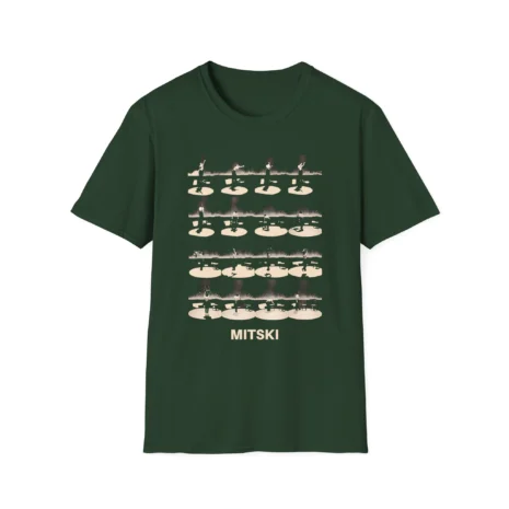 Mitski the Land Choreography Unisex Softstyle T-Shirt Forest Green Mitski the Land Choreography Unisex Softstyle T-Shirt Forest Green